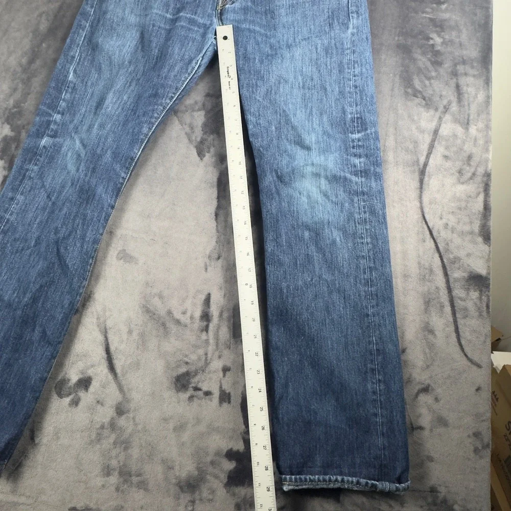 Levi's 501 Original Fit Jeans Mens 32x32 Blue Denim Button Fly Straight Leg